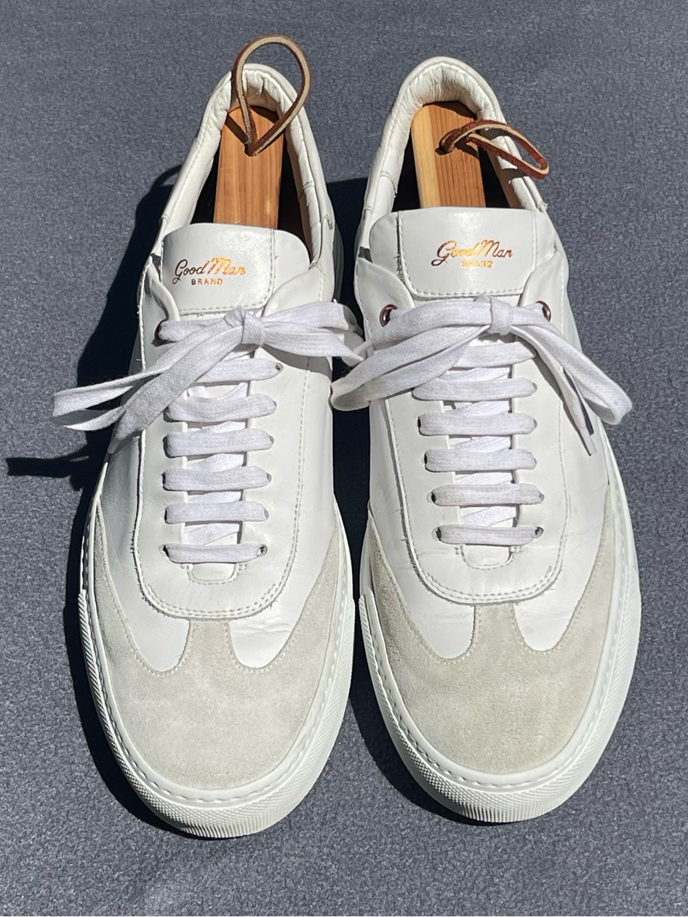 Good Man Brand leather & suede sneakers mens 11 pre-owned condition